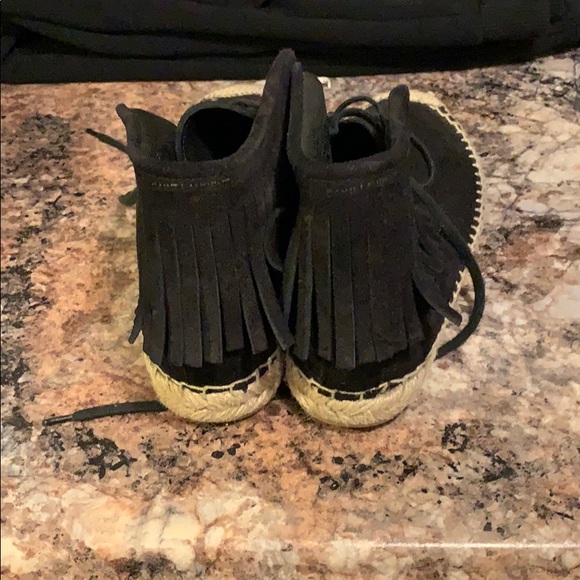 SLP Suede Fringe Lace-Up Espadrille Bootie - Picture 3 of 4